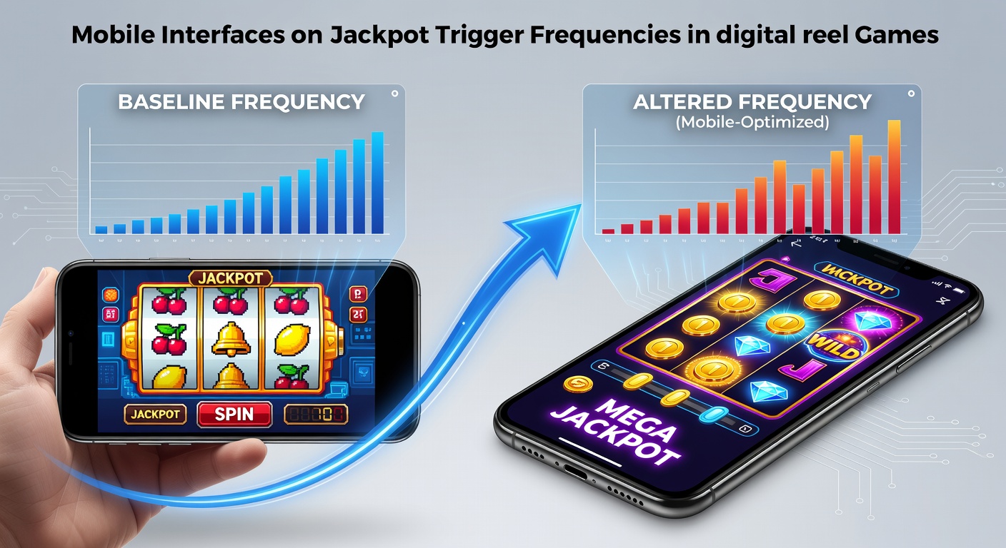 Smartphone displaying a digital reel game with touch controls and jackpot meter visible